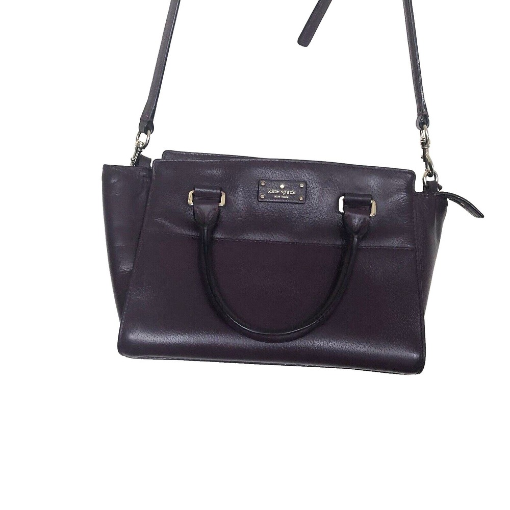 Kate Spade New York Handbag Tote / Crossbody Deep Plum Zip Top Handles and Strap